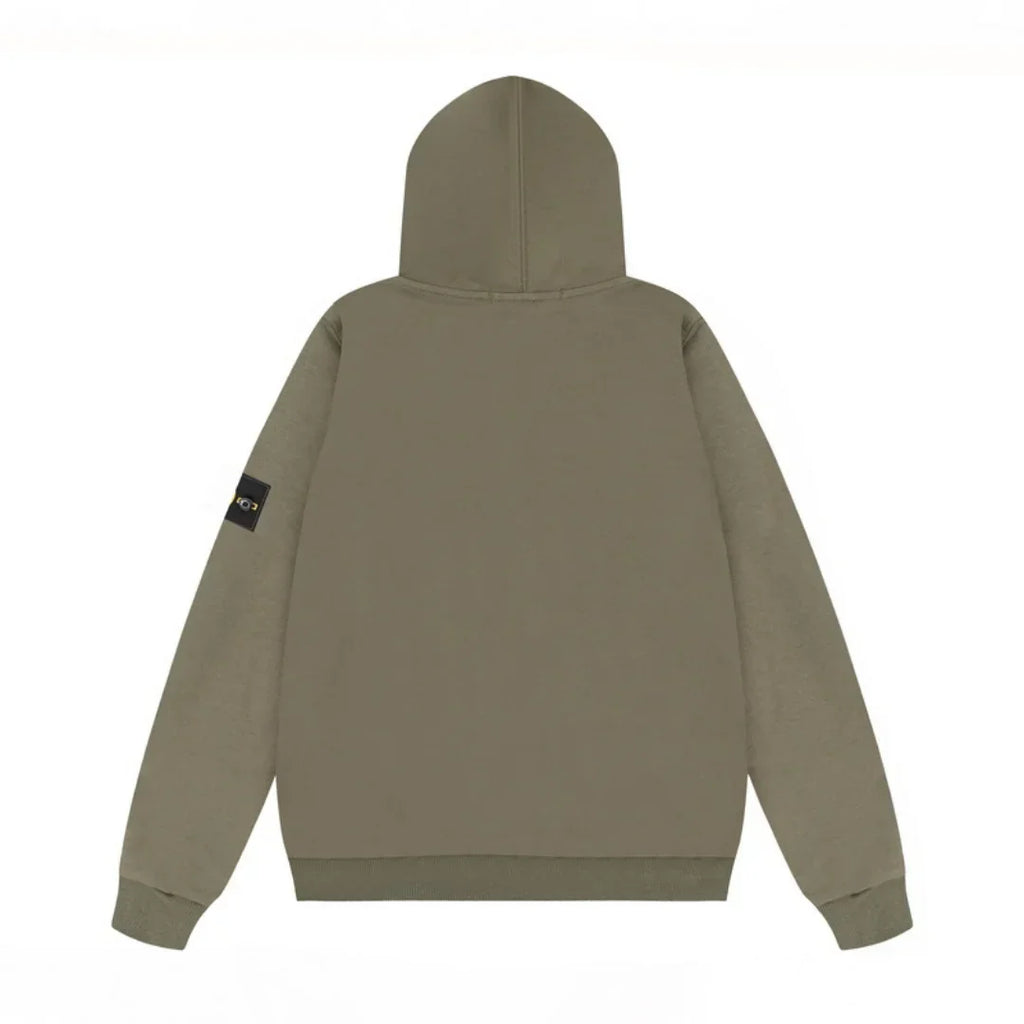 Stone Island Herren Kapuzenpullover – Robustes Baumwoll-Fleece, Ikonischer Kompass