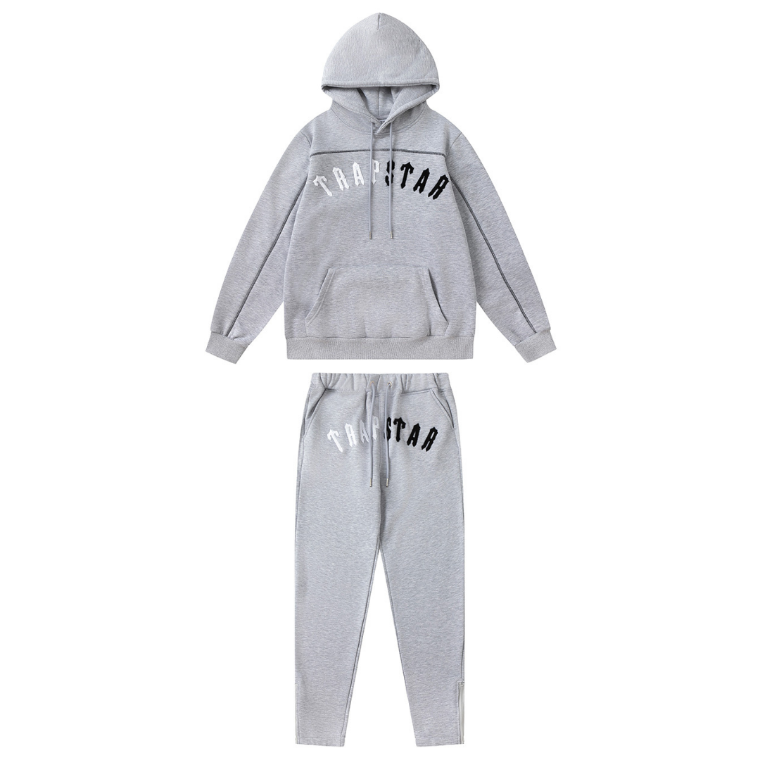 Trapstar Split Arch Grauer Trainingsanzug – Stylisch, Bequem, Urban Chic
