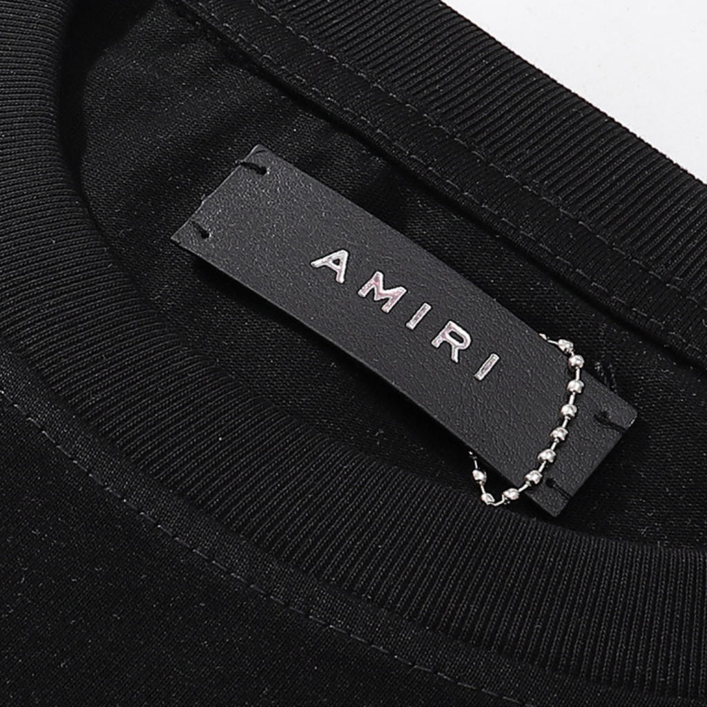 Amiri Herren M.A. Logo T-Shirt Schwarz Baumwolle Luxus Streetwear Design