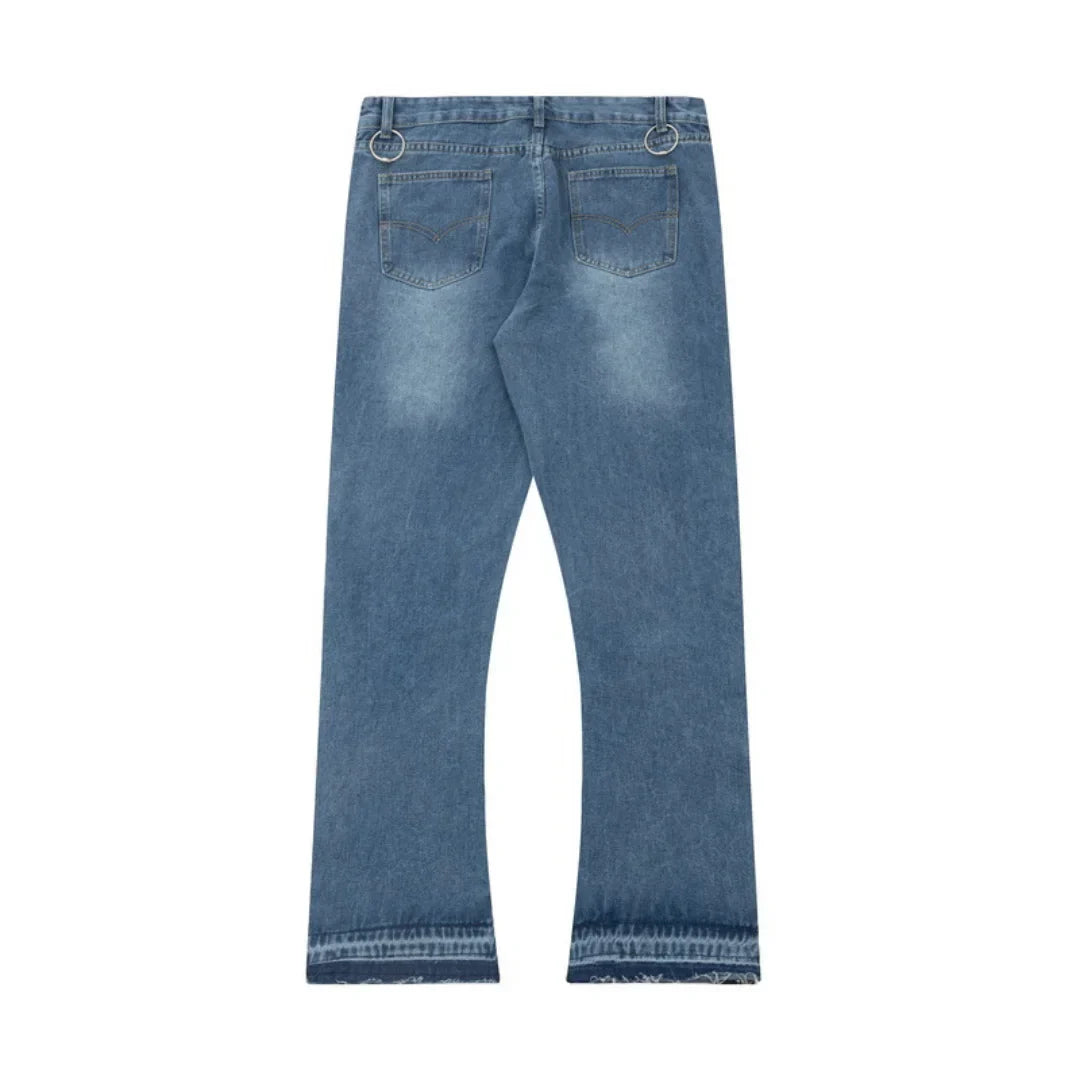 Gallery Dept. Designer Denim Jeans mit Farbspritzern – Einzigartige Streetwear Hose