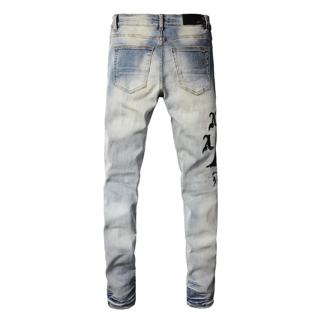 Amiri Logo Slim Fit Herren Jeans Schwarz – Exklusive Designer Streetwear Denim