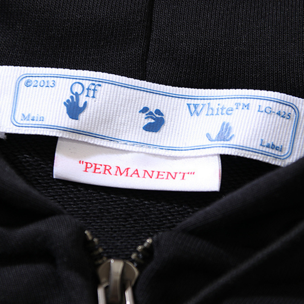 Off-White Luxus Monogramm Hoodie Schwarz Hochwertige Streetwear Unisex Design