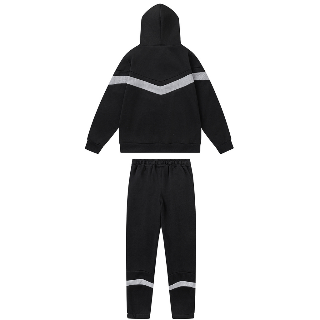 Trapstar Decoded V-Stripe Schwarzer Trainingsanzug: Stylischer Streetwear-Komfort für den Alltag