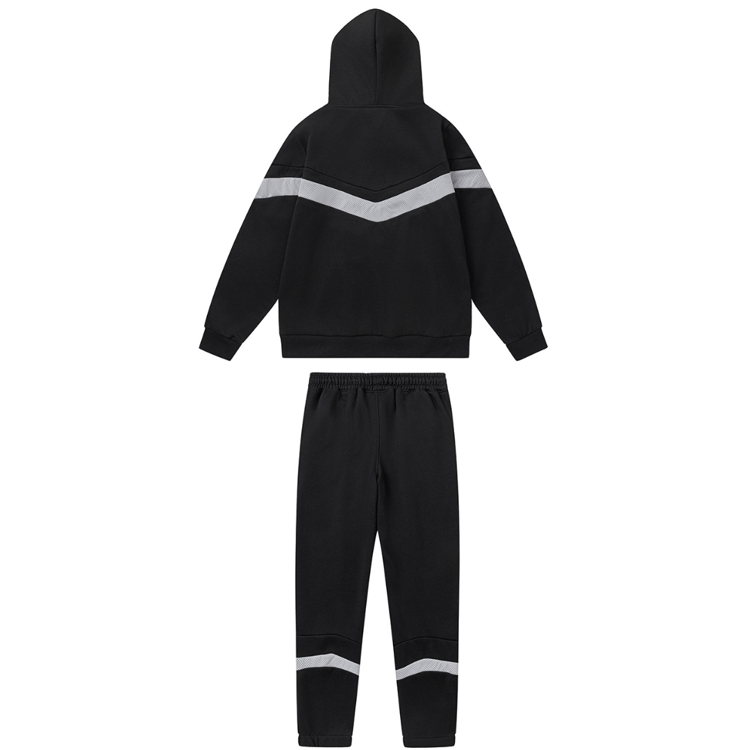 Trapstar Decoded V-Stripe Schwarzer Trainingsanzug: Stylischer Streetwear-Komfort für den Alltag