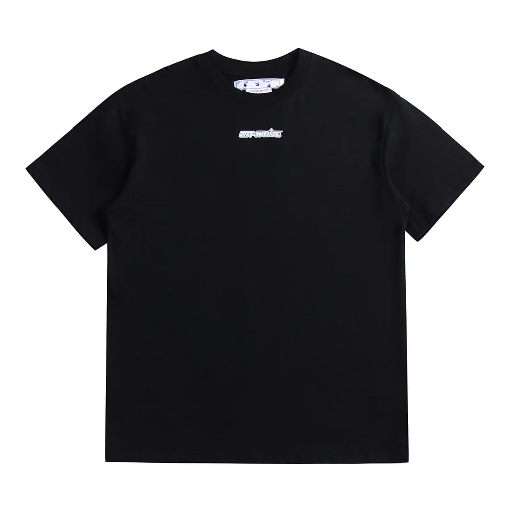 Off-White Monogramm Herren T-Shirt Luxus Streetwear Baumwolle Kurzarm Schwarz Stylisch