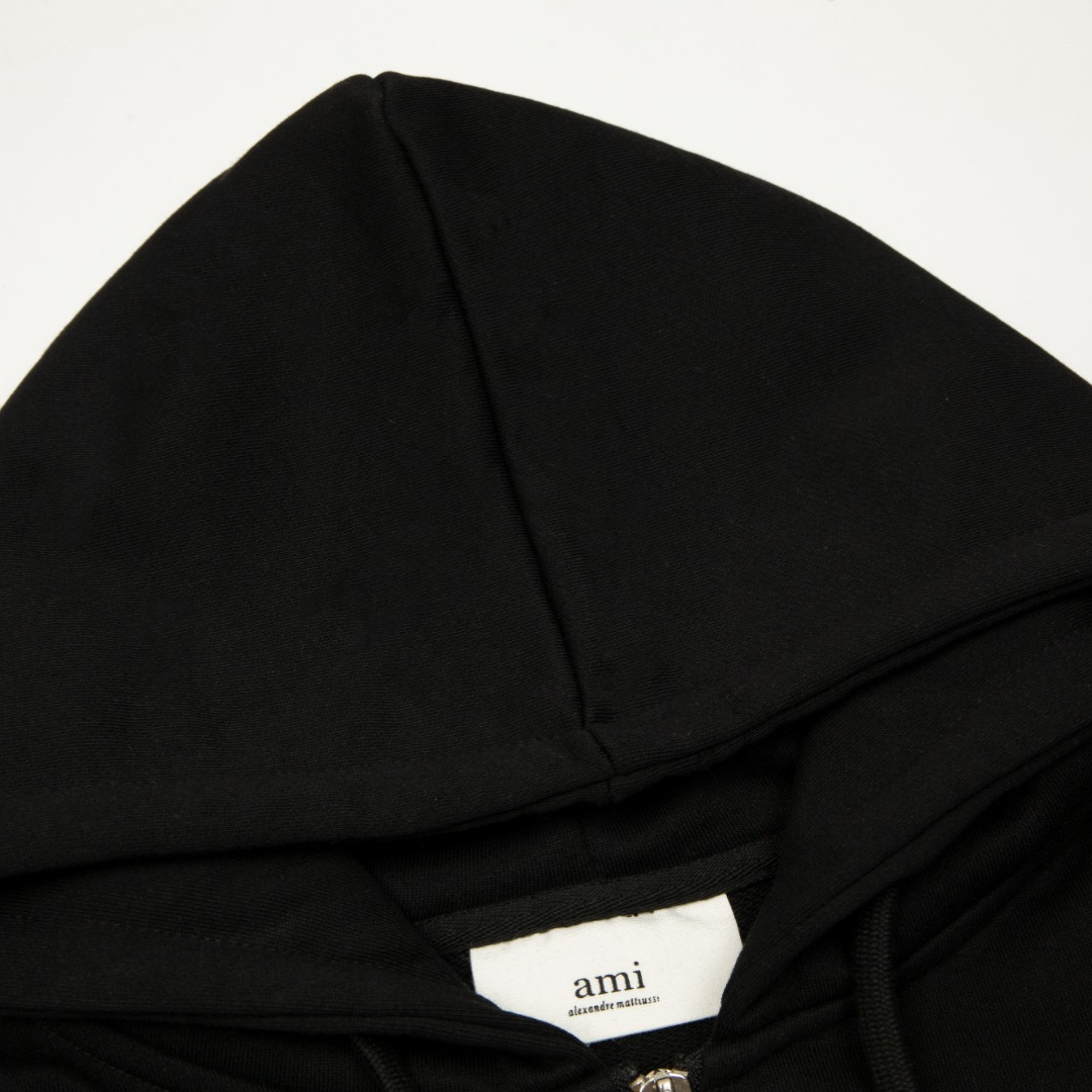 AMI Paris Unisex Designer Jacke Schwarz Bequem Elegant Zeitlos Hochwertig Modern Stilvoll