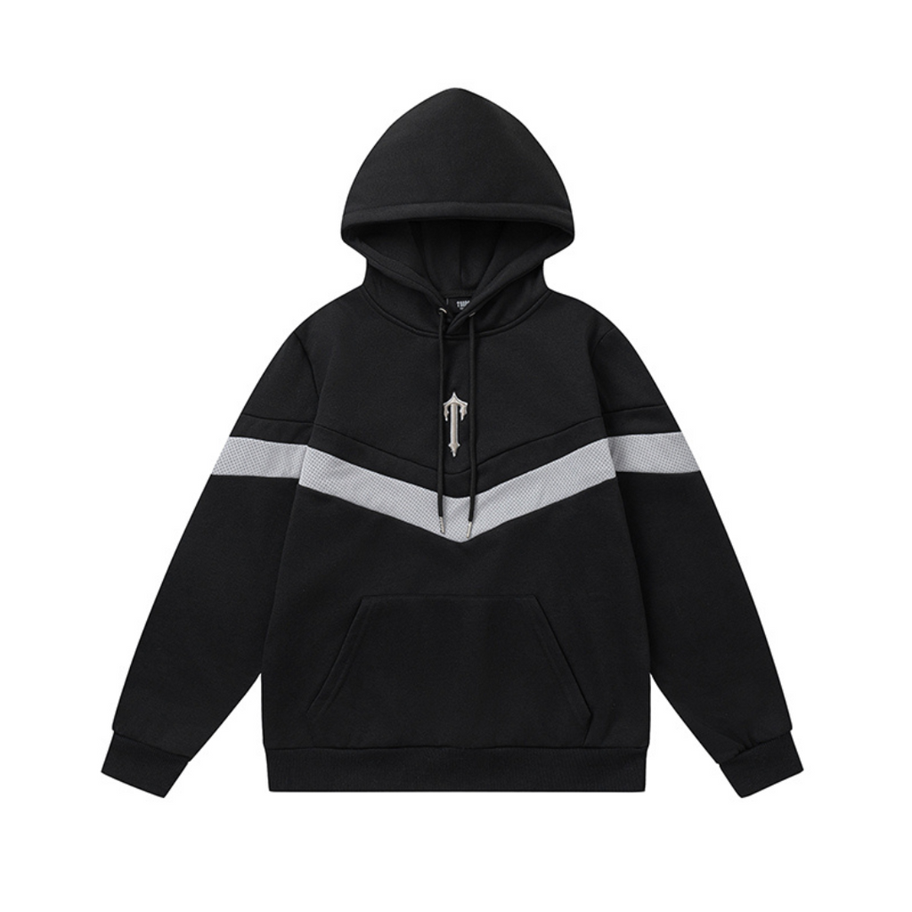 Trapstar Decoded V-Stripe Schwarzer Trainingsanzug: Stylischer Streetwear-Komfort für den Alltag