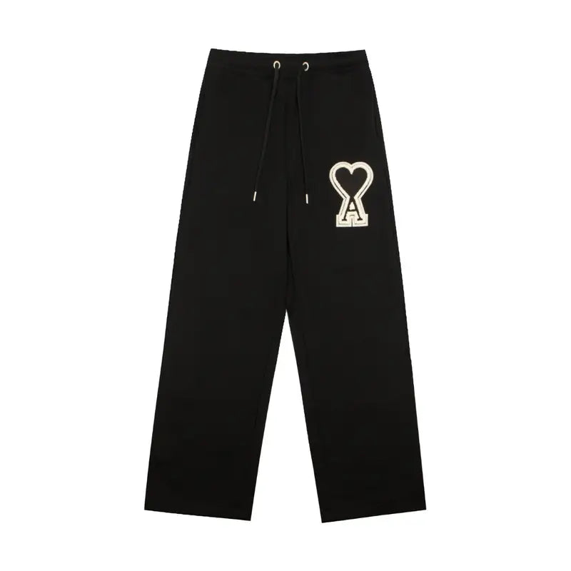 AMI Paris Bequeme Sportliche Trackpants Jogginghose für Herren – Grau Schwarz Unisex Style