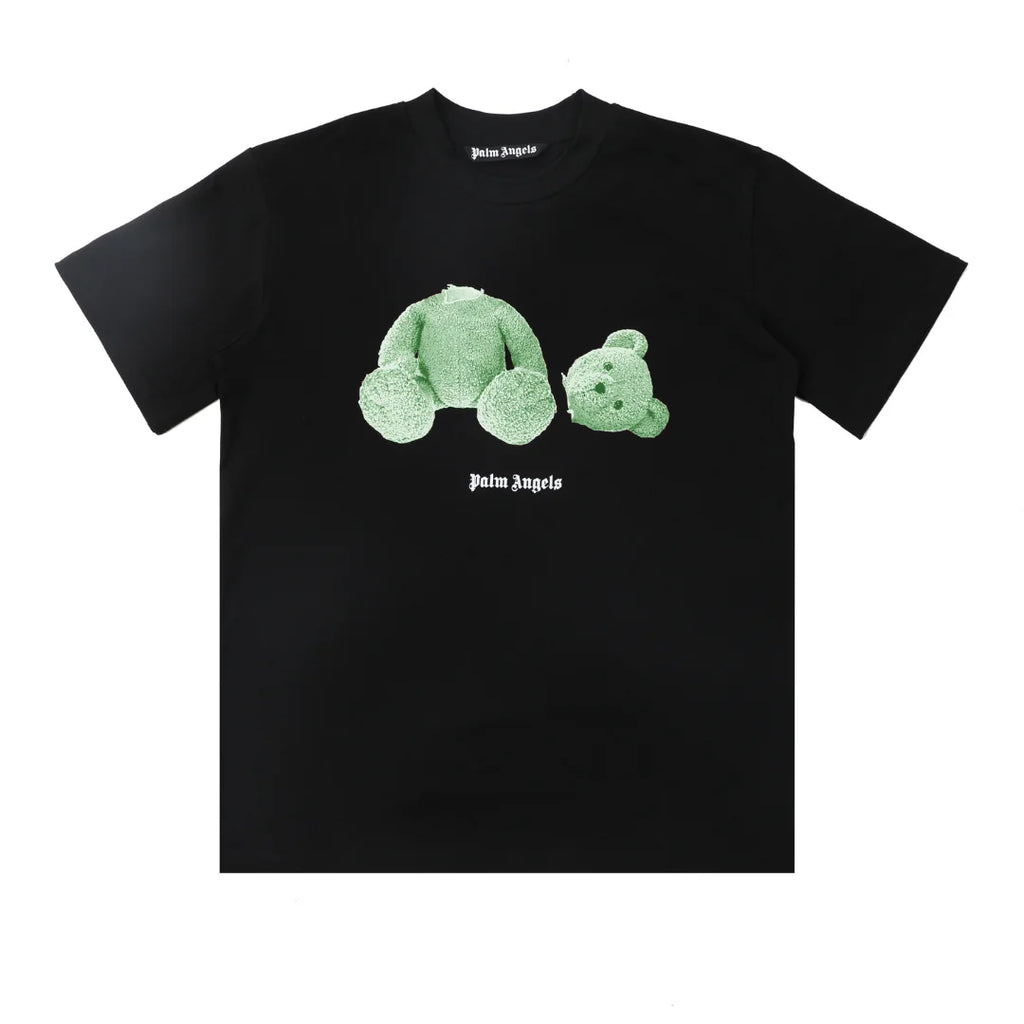 Palm Angels Bären Motiv T-Shirt Luxus Baumwolle Unisex Streetwear Design