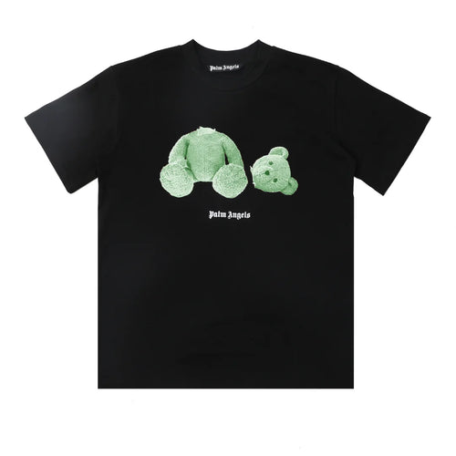 Palm Angels Bären Motiv T-Shirt Luxus Baumwolle Unisex Streetwear Design