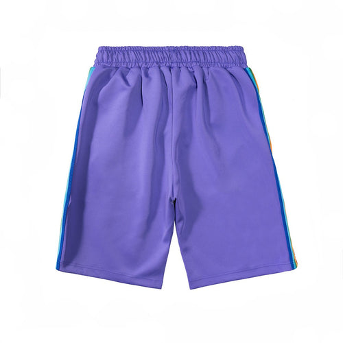 Palm Angels Modische Schwarze Track Shorts mit Weißem Seitenstreifen Herren