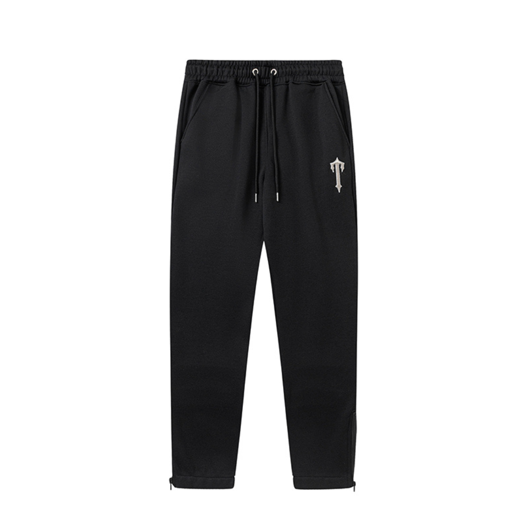 Trapstar Decoded V-Stripe Schwarzer Trainingsanzug: Stylischer Streetwear-Komfort für den Alltag