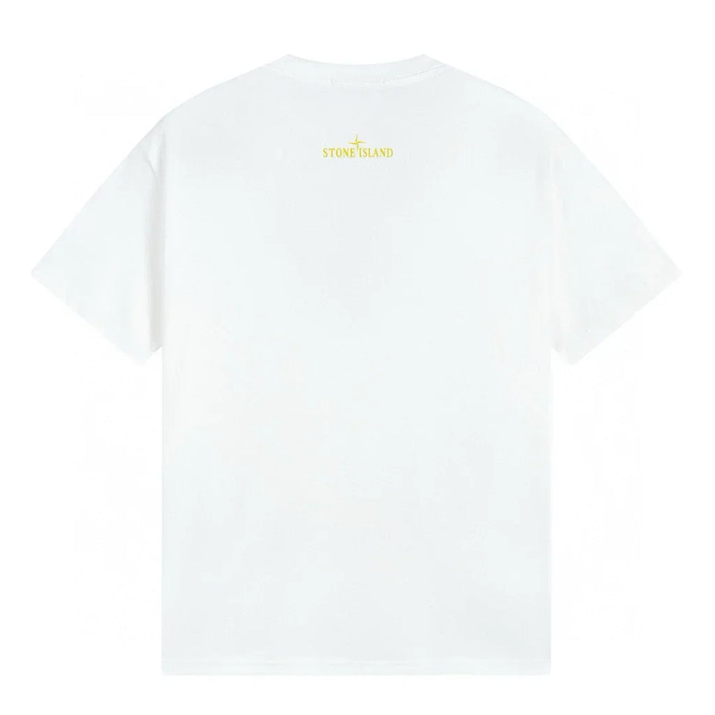 Stone Island Polychromatisches Baumwoll-T-Shirt Herren – Exklusiver Kompass-Patch Design