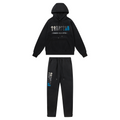 Trapstar Decoded 2.0 Kapuzen-Trainingsanzug Schwarz-Blau Streetwear Herren Set