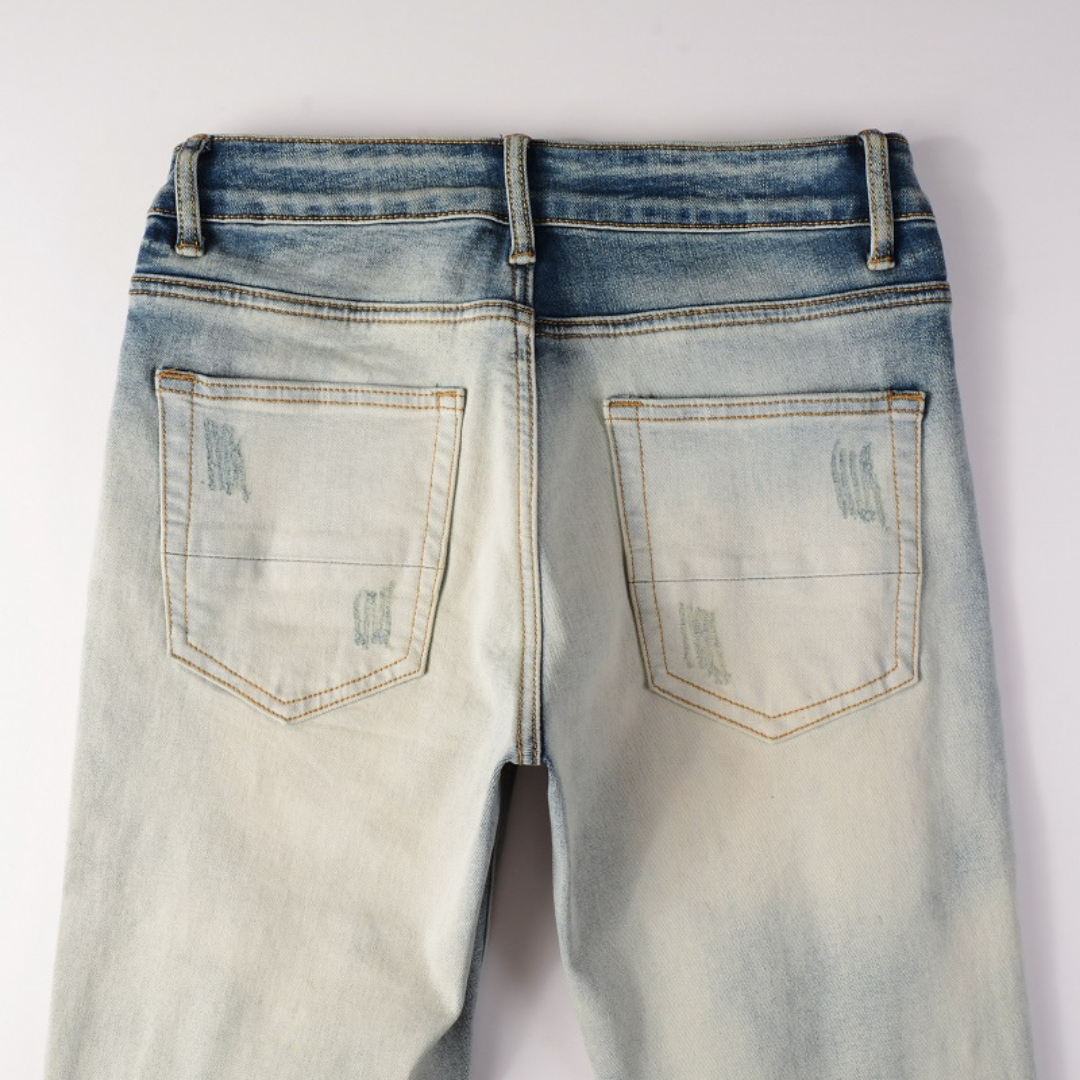 Amiri Gradient Diamond Patch Jeans für Herren - Luxuriöse Designer Denim Hose