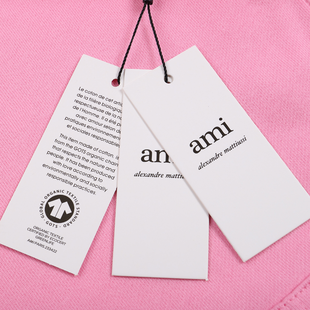 AMI Paris Luxus Trainingsanzug: Bequemer Baumwoll-Fleece Freizeit-Zweiteiler mit Herz-Logo