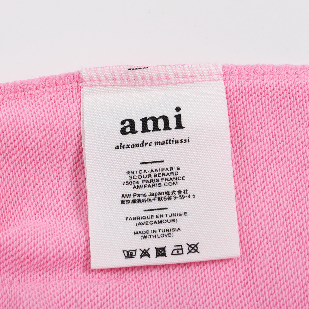 AMI Paris Luxus Trainingsanzug: Bequemer Baumwoll-Fleece Freizeit-Zweiteiler mit Herz-Logo