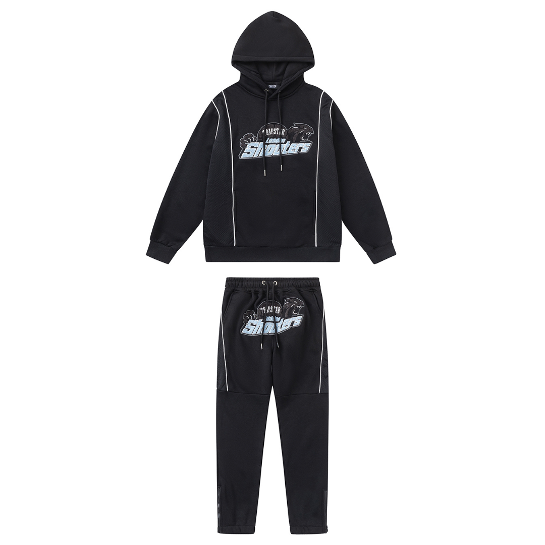 Trapstar Monogramm Shooter Kapuzen-Trainingsanzug – Luxuriöser Streetwear-Style