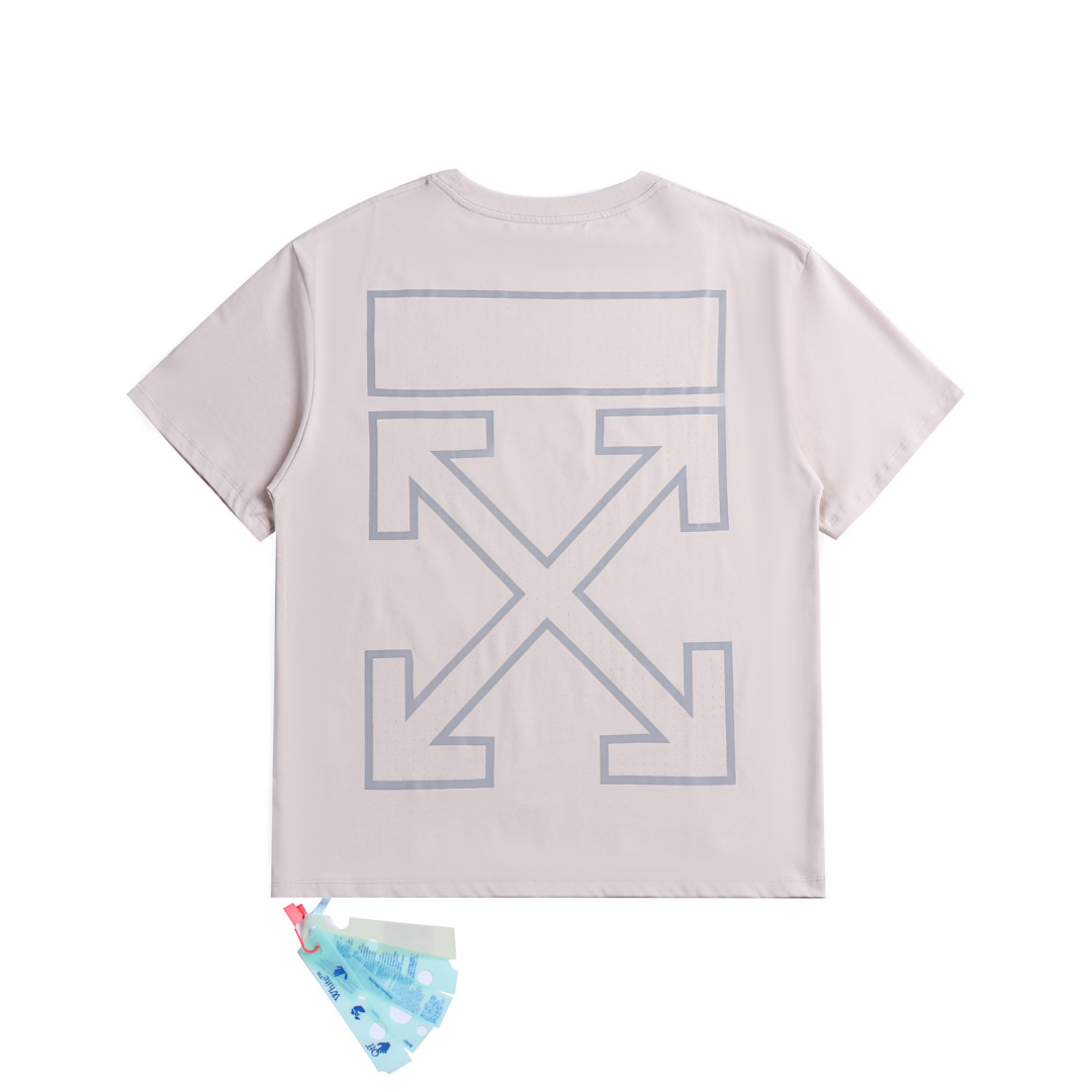 Off-White Monogramm Herren T-Shirt Luxus Streetwear Baumwolle Kurzarm Schwarz