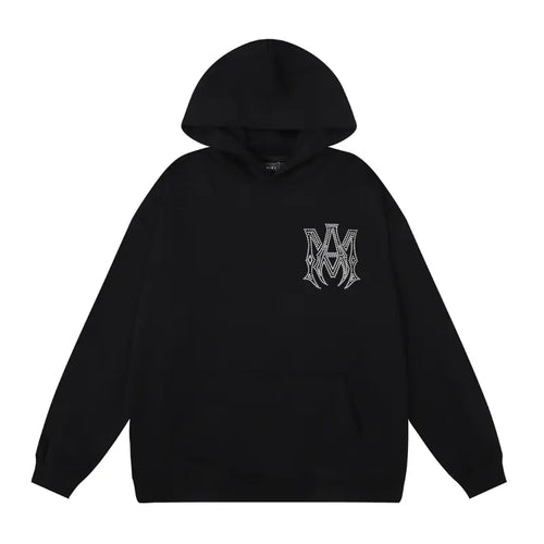 Exklusiver Amiri Silber-Logo Hoodie für Herren – Luxuriöser Streetwear Kapuzenpullover
