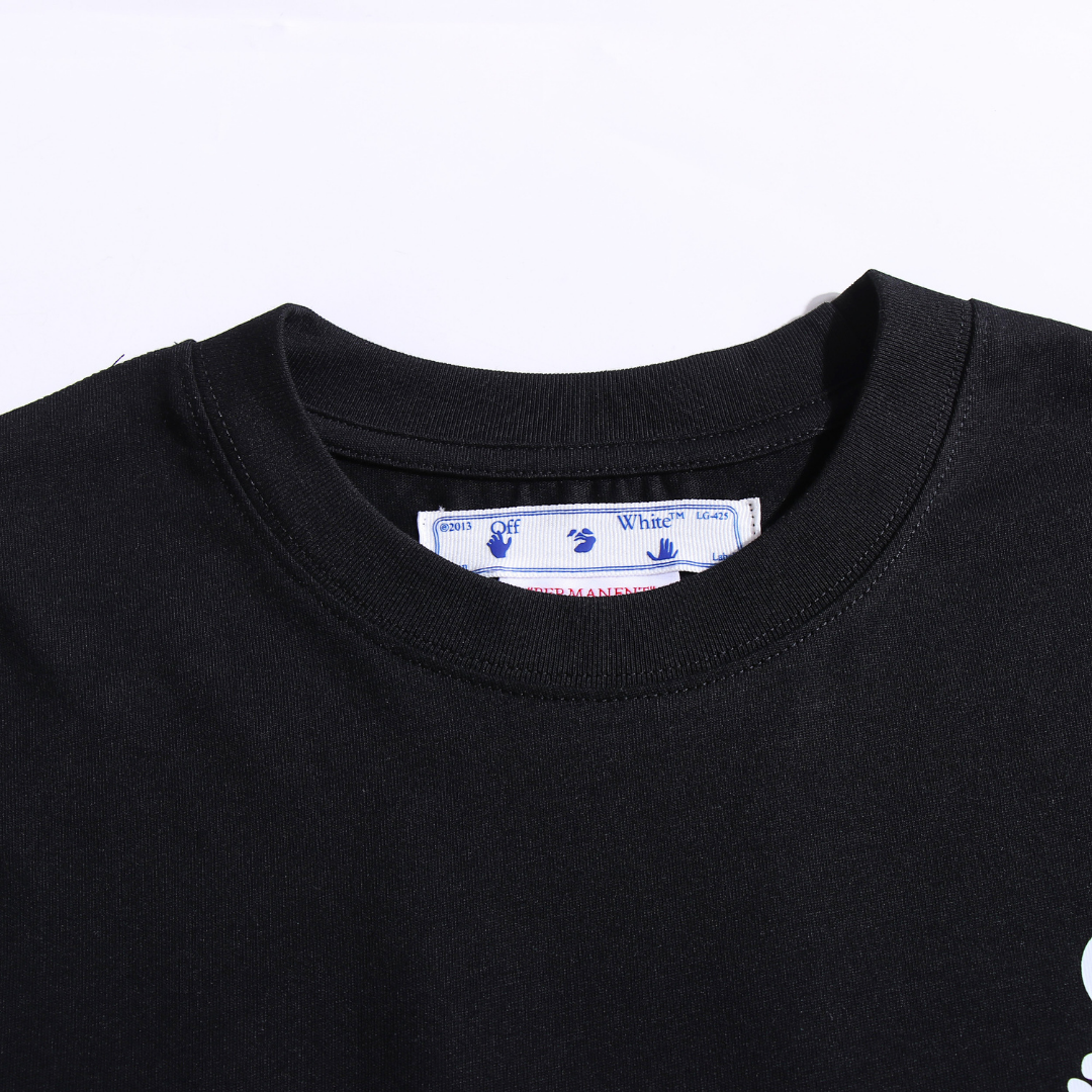 Off-White Monogramm Herren T-Shirt – Premium Baumwolle, Stylisch, Kurzarm Design