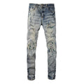 Amiri Distressed Blue Jeans Herren – Luxuriöse Designer Denim mit Rock'n'Roll Flair