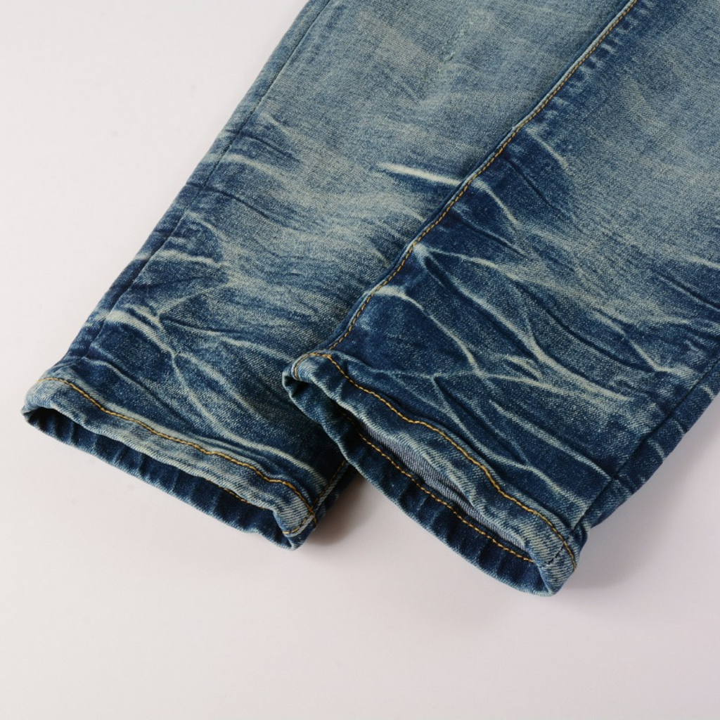 Amiri MX1 Distressed Slim Fit Jeans für Herren – Luxuriöse Designer-Denim Blau