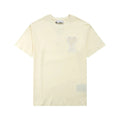AMI Paris Unisex Baumwoll T-Shirt Herz Logo Print Designer Freizeit Oberteil