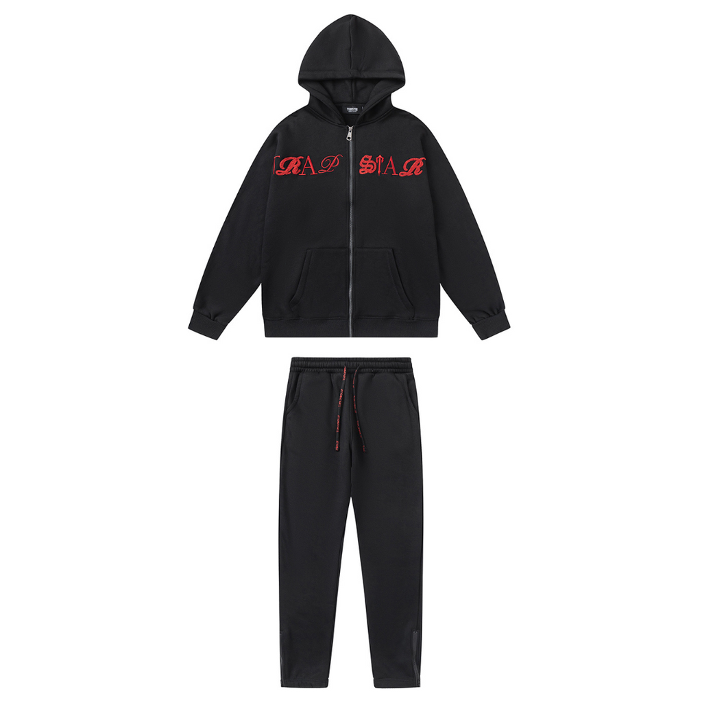 Trapstar Irongate Roter Secret Jogginganzug Herren Set – Stilvoll, Bequem, Urban Streetwear Look