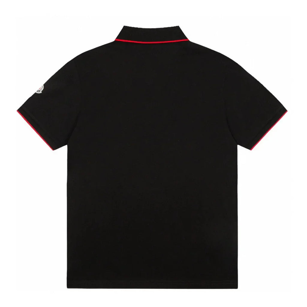 Moncler Luxus Herren Monogramm Polohemd: Stilvolles Baumwoll-T-Shirt für Freizeit