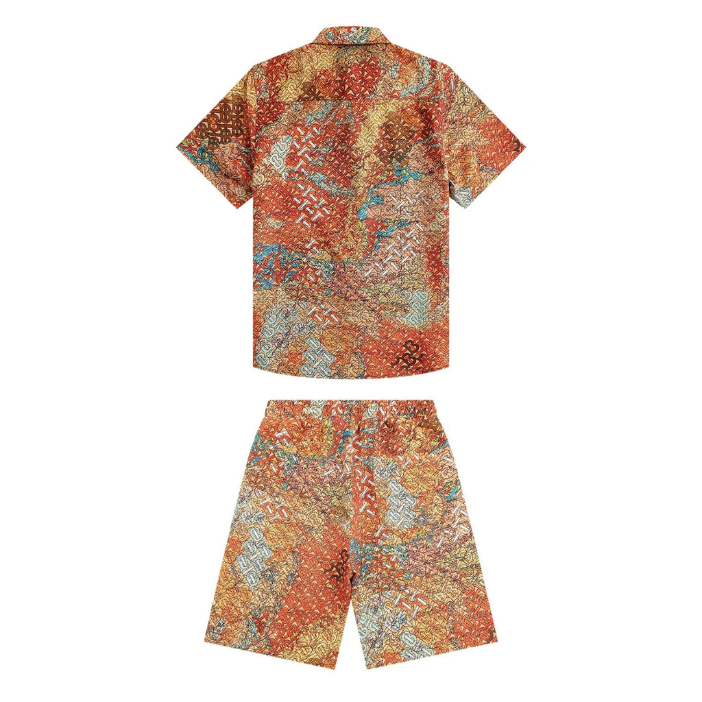 Burberry Luxus Kurzset Herren Sommer Outfit Designer Baumwolle Freizeit Anzug