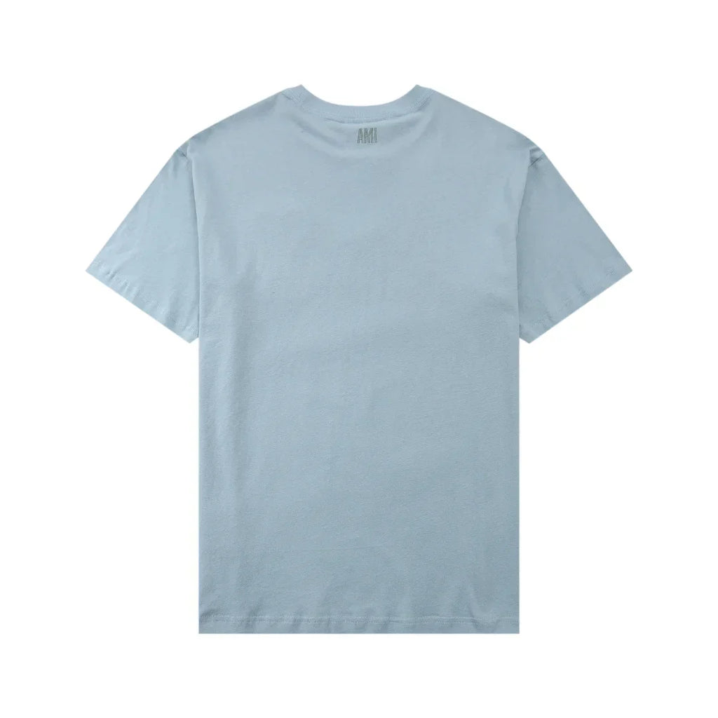 AMI Paris Herz-Logo Baumwoll-T-Shirt – Elegantes Designer Unisex Kurzarm Shirt