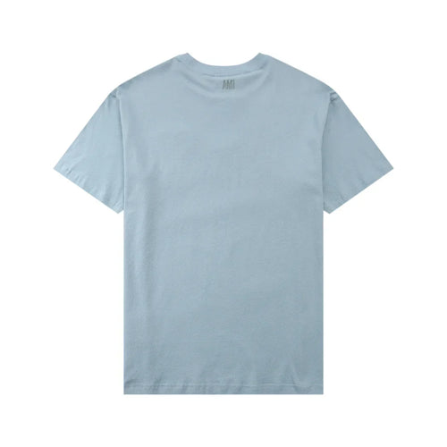 AMI Paris Herz-Logo Baumwoll-T-Shirt – Elegantes Designer Unisex Kurzarm Shirt