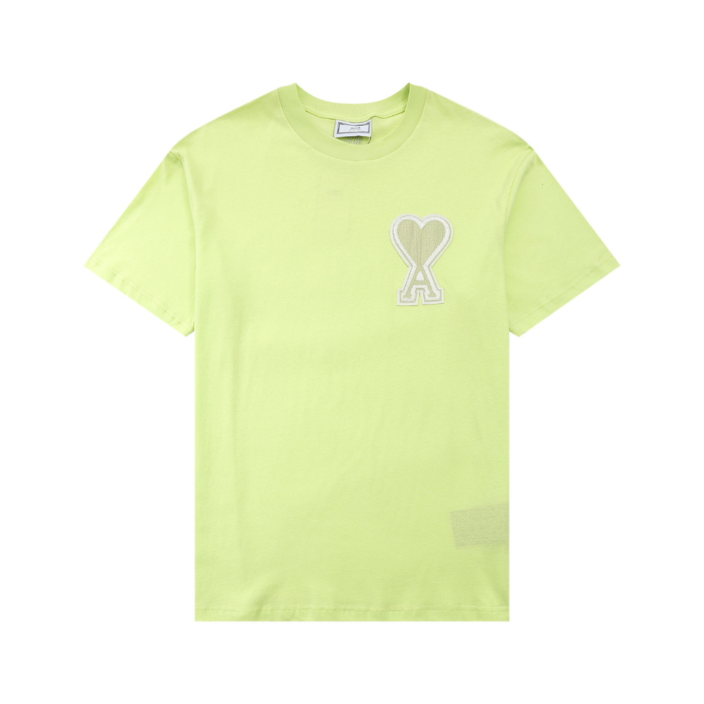 AMI Paris Herz Logo Baumwoll-T-Shirt für Herren – Stilvoll, Bequem, Zeitlos