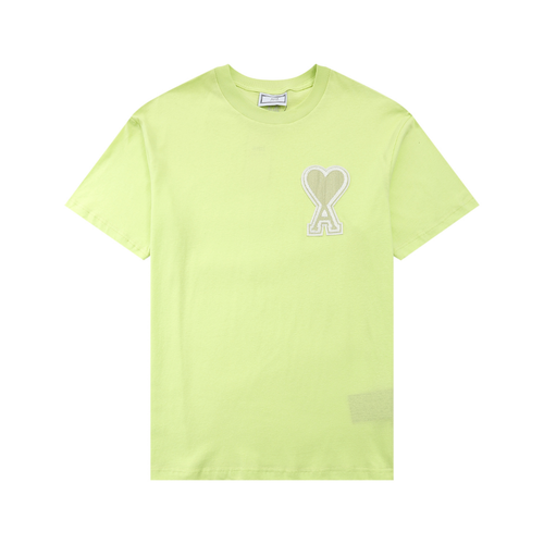 AMI Paris Herz Logo Baumwoll-T-Shirt für Herren – Stilvoll, Bequem, Zeitlos