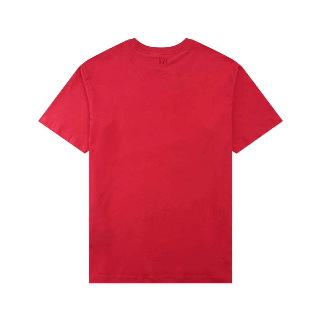 AMI Paris Unisex Baumwoll-T-Shirt mit Herz-Logo-Stickerei – Elegant und Zeitlos