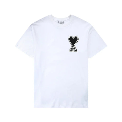 Stylisches AMI Paris Baumwoll-T-Shirt mit Herz-Logo für Herren