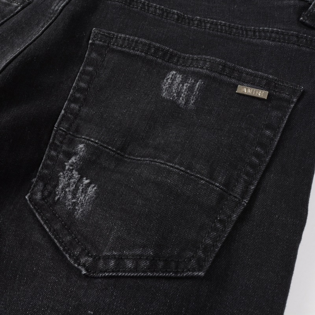 Luxuriöse Amiri Paint Splatter Jeans für Herren – Distressed Streetwear Denim