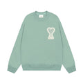 AMI Paris Unisex Baumwoll-Kapuzenpullover mit gesticktem Herzlogo und Relaxed Fit