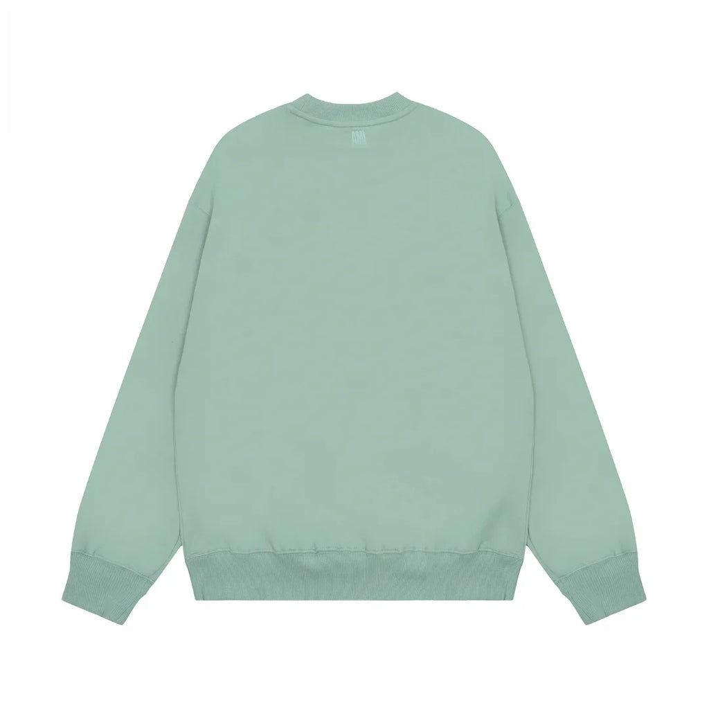 AMI Paris Unisex Baumwoll-Kapuzenpullover mit gesticktem Herzlogo und Relaxed Fit
