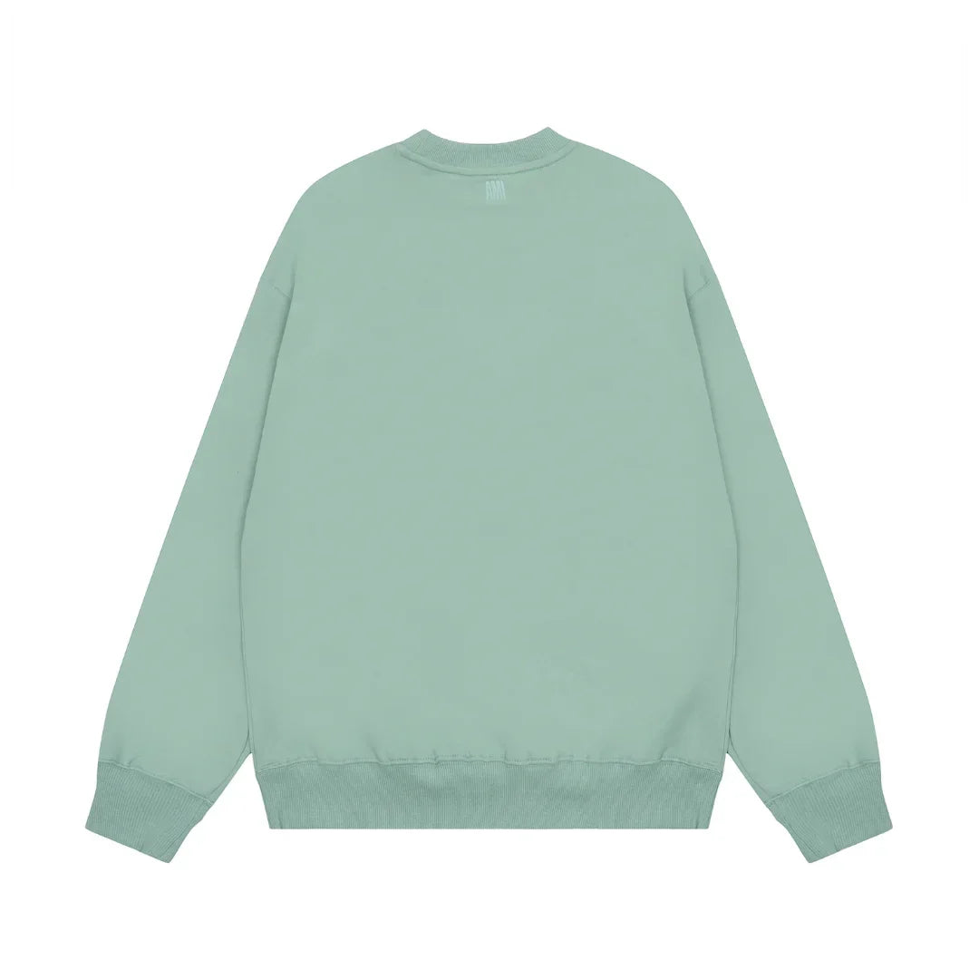 AMI Paris Unisex Baumwoll-Kapuzenpullover mit gesticktem Herzlogo und Relaxed Fit