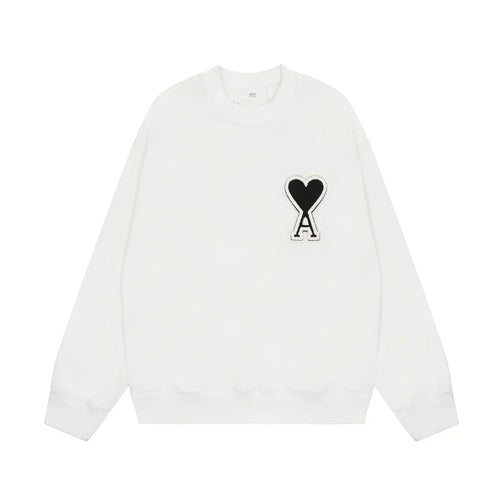 AMI Paris Unisex Hoodie: Stilvoller Komfort mit Herz-Logo für deine Garderobe