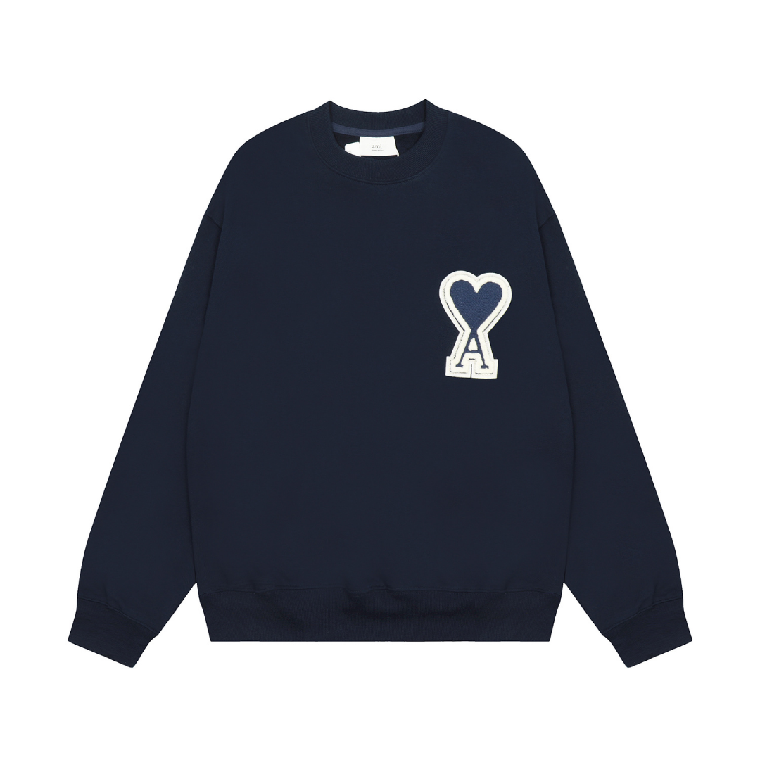 AMI Paris Unisex Hoodie: Eleganter, Zeitloser Kapuzenpullover für lässigen Pariser Chic