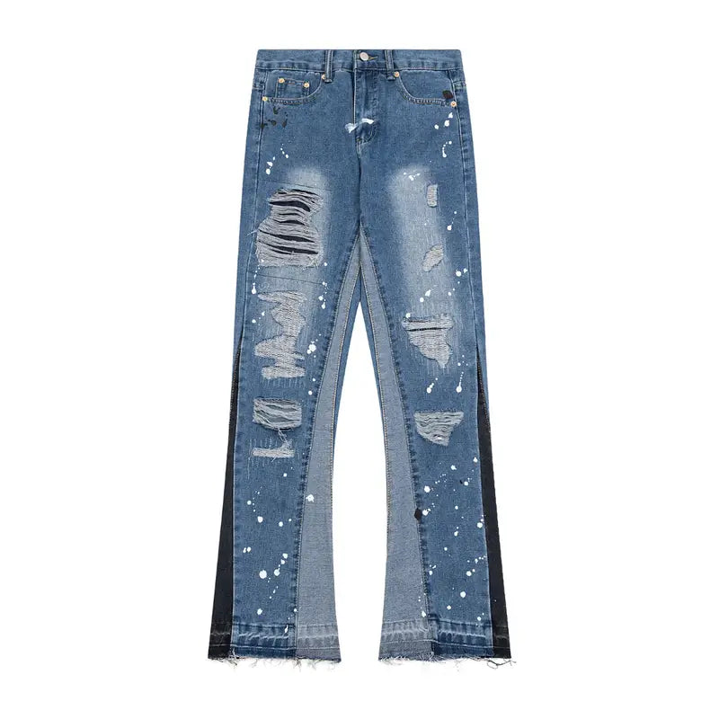 Einzigartige Gallery Dept. Paint Jeans für Herren – Handbemalt, Oversize-Passform, Streetwear-Meisterwerk