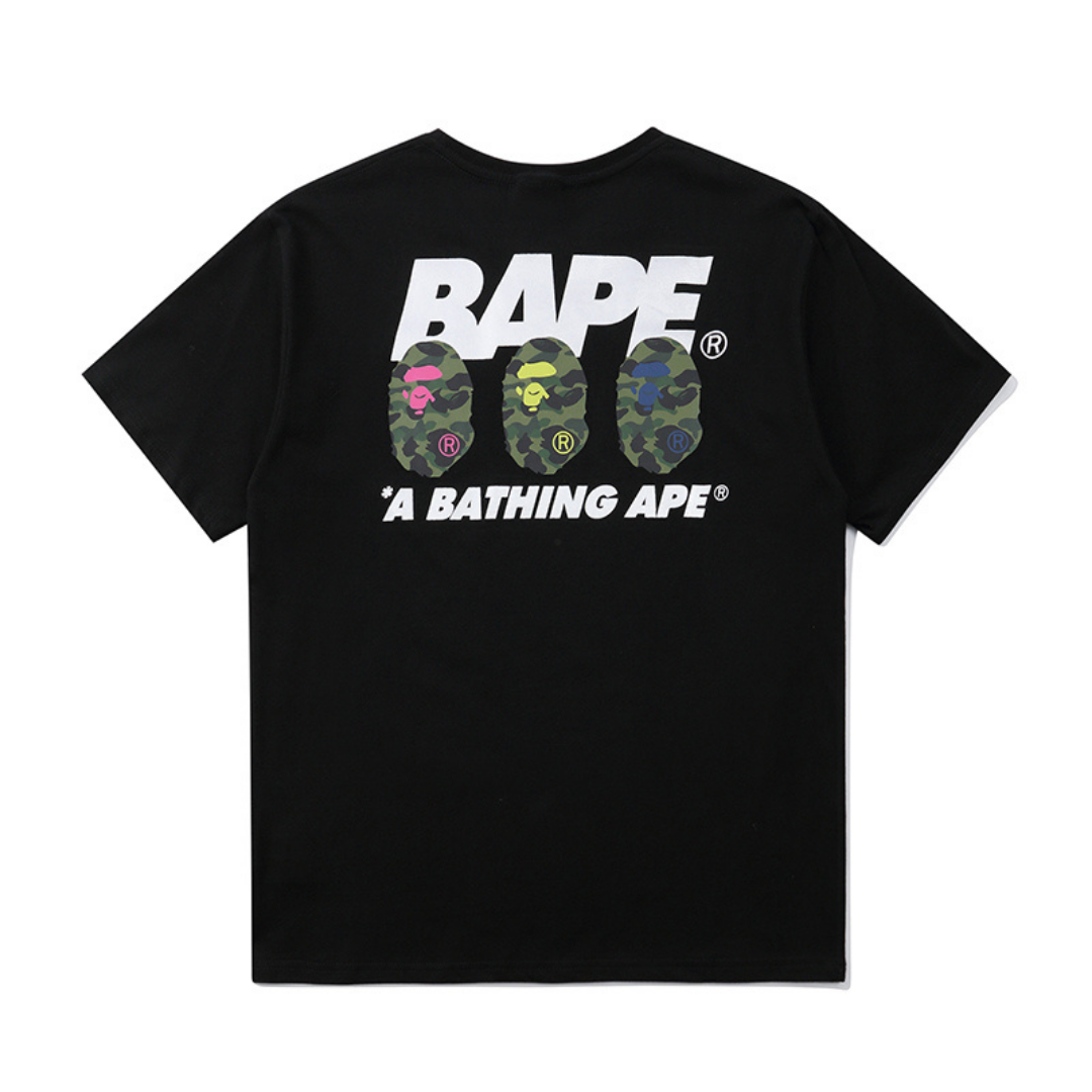 Exklusives BAPE Streetwear T-Shirt: Hochwertige Baumwolle, Stylisches Affen-Design für Herren