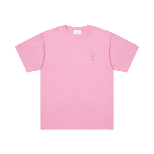 AMI Paris Unisex Baumwoll-T-Shirt mit Herzlogo – Stilvolles Designer-Basic für jeden Anlass