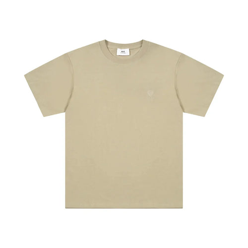 AMI Paris Unisex Baumwoll T-Shirt mit Herz-Logo – Luxuriöser Designer Komfort