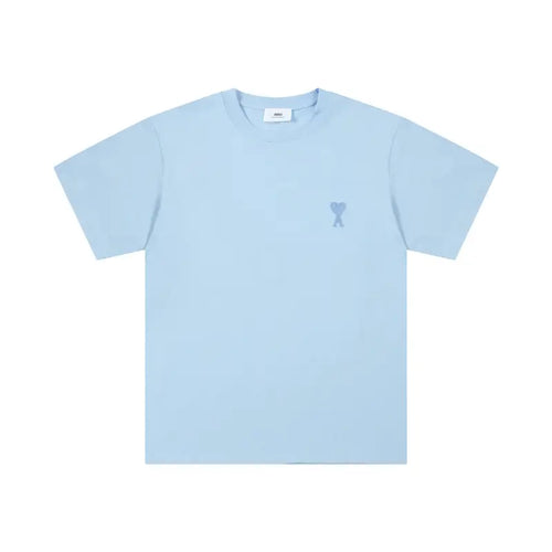 AMI Paris Unisex Baumwoll-T-Shirt mit Herz-Logo, vielseitig, stilvoll, bequem