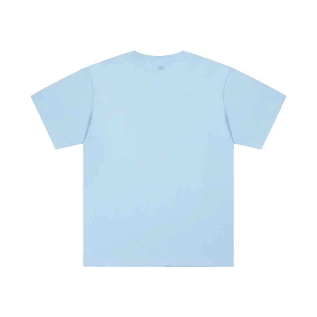 AMI Paris Unisex Baumwoll-T-Shirt mit Herz-Logo, vielseitig, stilvoll, bequem