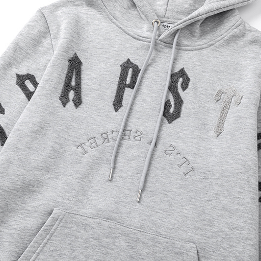 Trapstar Decoded Arch 2.0 Grauer Trainingsanzug: Urbaner Style für Komfort & Auftritt